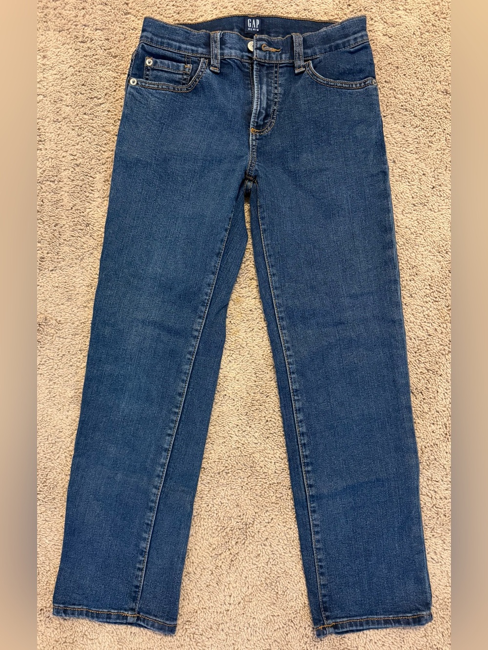 GAP Boys Straight-Leg Jeans in Medium Blue Denim